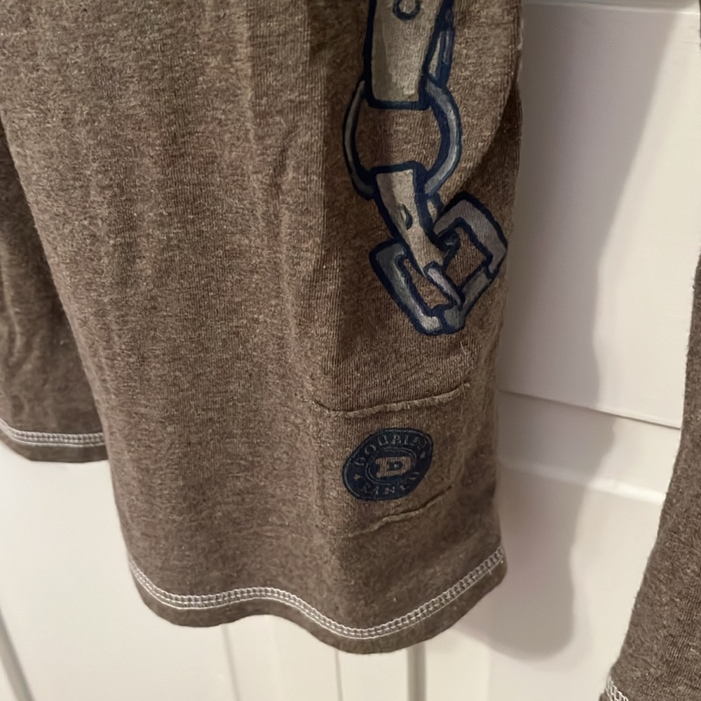 Double d ranchwear long sleeve brown tee - Picture 6 of 9